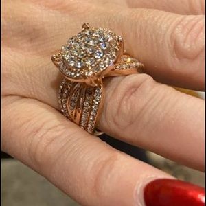 NEW Large CZ Crystal Fashion Ring